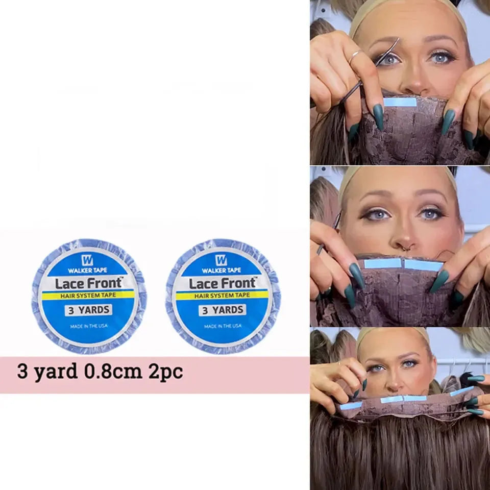 Hair System Tape Double Side Walker Tape Ultra Hold Hair Extension Tapes For Lace Closure  3Yards/Roll Lace Front Wig Glue