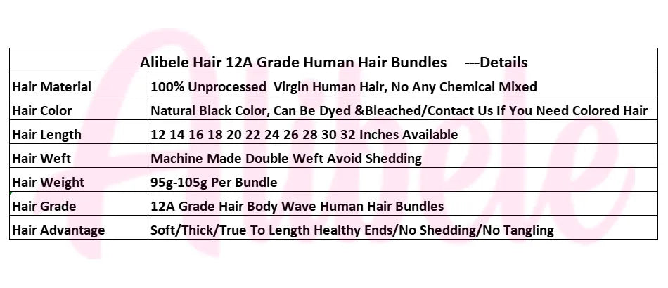 Alibele 12A Grade Body Wave Bundle Deals Malaysia Virgin Hair Weave Bundles Water Wave Bundles Wholesale Bundles Natural Color