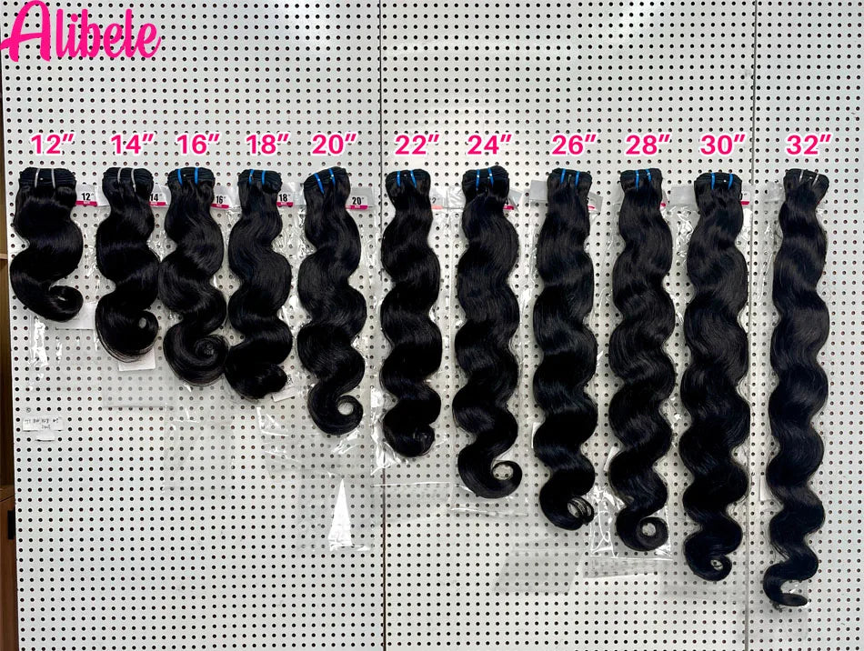 Alibele 12A Grade Body Wave Bundle Deals Malaysia Virgin Hair Weave Bundles Water Wave Bundles Wholesale Bundles Natural Color